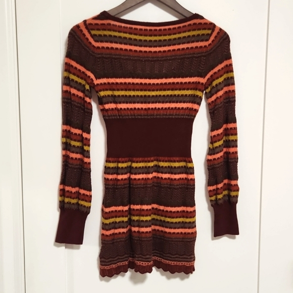 Free People Burgundy Stripe Knit Dress - Picture 10 of 10